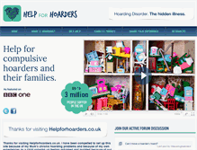 Tablet Screenshot of helpforhoarders.co.uk